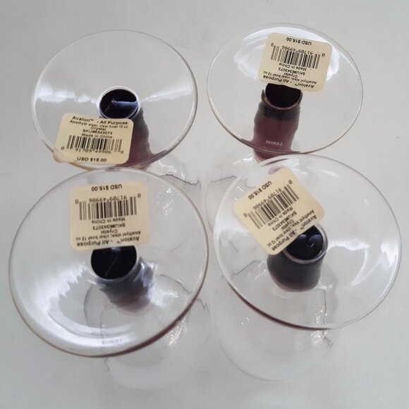 Lenox Crystal Avalon Amethyst Water Wine Goblets Stem Glasses Set of 4 New Cond. - Picture 11 of 15